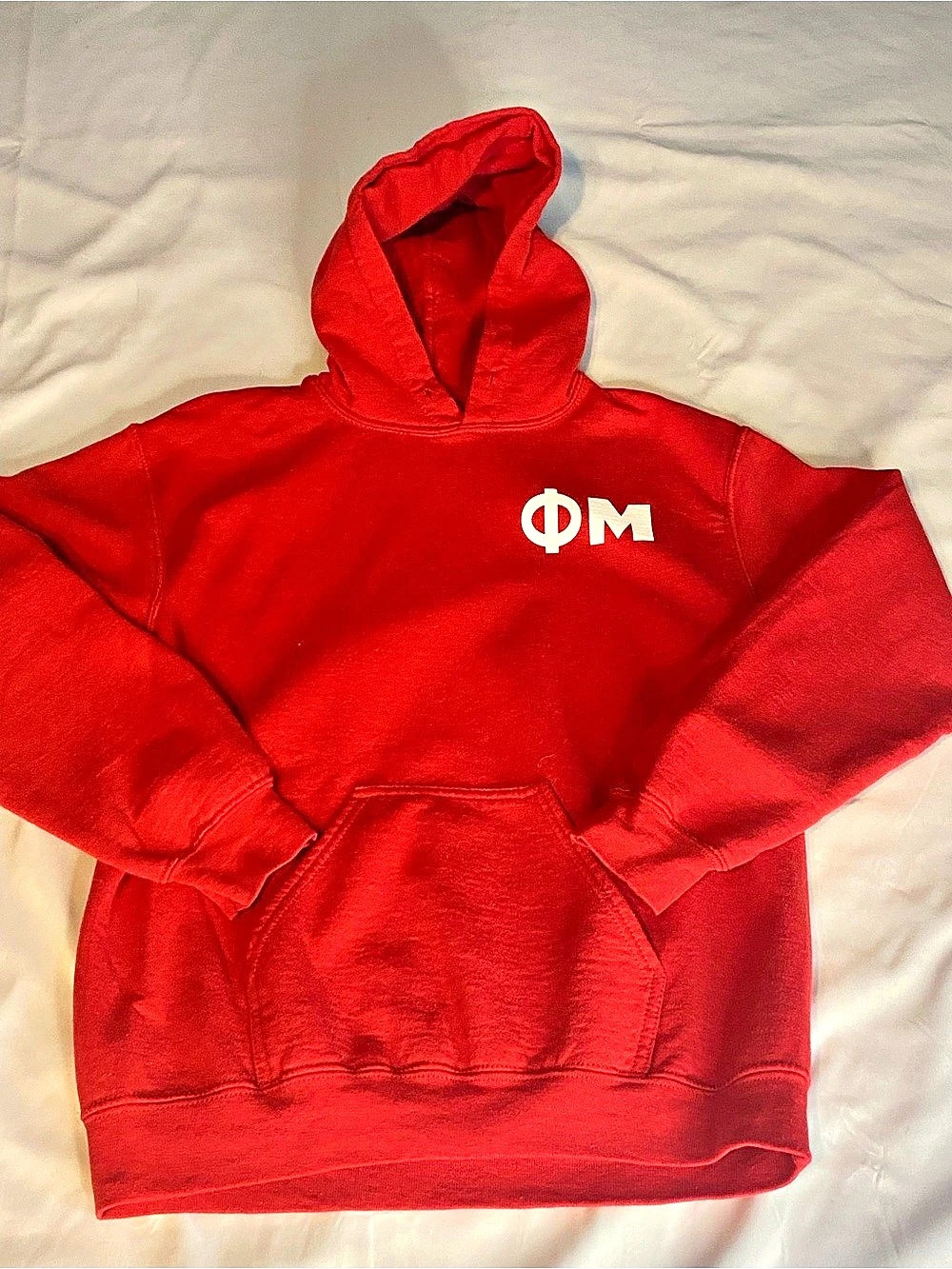 Phi Mu Red Hoodie Sweatshirt "Love Since 1852" Bears Graphic